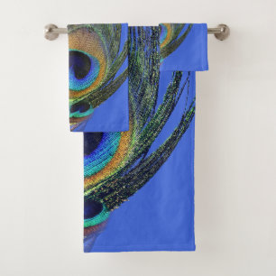 Style Royal Blue Green Peacock Feather