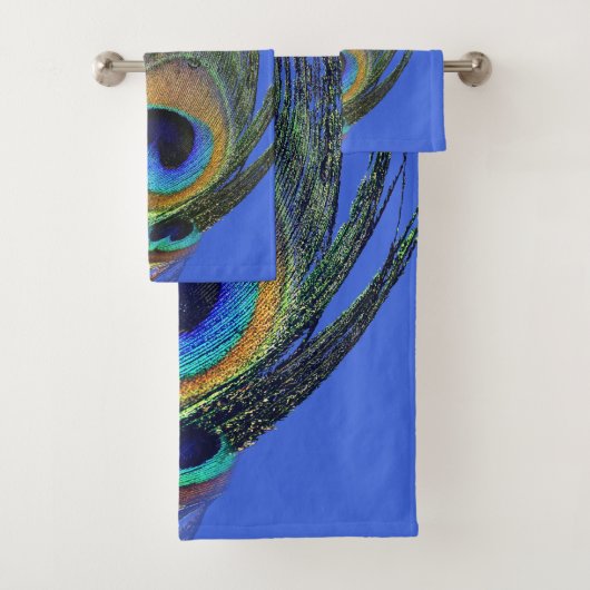 Style Royal Blue Green Peacock Feather (En situation)
