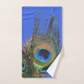Style Royal Blue Green Peacock Feather (Serviette à main)