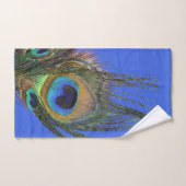 Style Royal Blue Green Peacock Feather (Serviette à main)