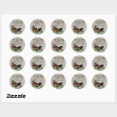 Style rustique ferme Hen & Chicks Étiquette sur bo (Feuille)