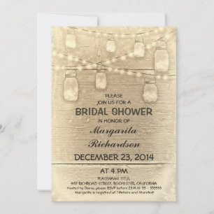 style rustique mason jars invitation douche nuptia