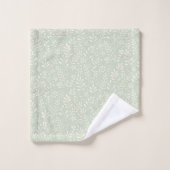 Style Sage Vert Boho Aquarelle Motif Floral (Gant de toilette)