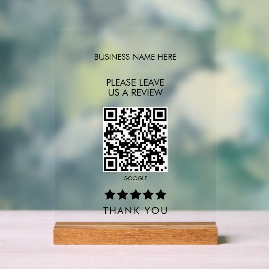 Style S'Il Vous Plaît Nous Laisser Un Avis QR Code (Neutre)