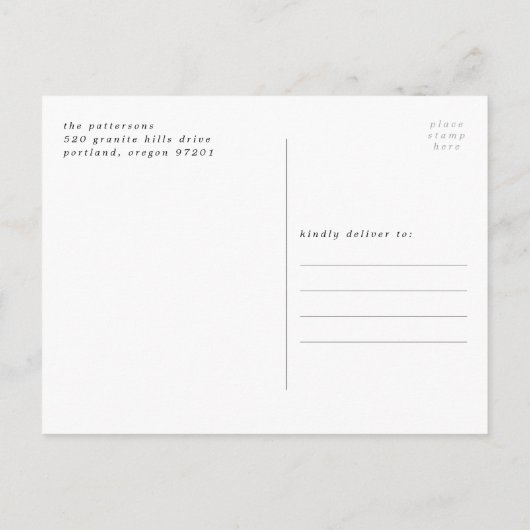 Style simple | Faire-part d'obtention d'une licenc (Dos)