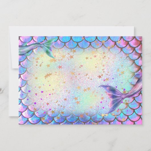 style sirène Anniversaire Invitation (Dos)