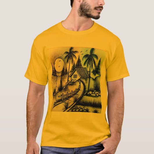 Style : T-Shirt foncé basique confortable (Devant)