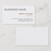 Style tendance Simple simple Carte de visite moder (Devant / Derrière)