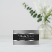 Style texture argent élégant carte de visite (Debout devant)