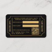 Style Ticket Gras - Noir & Or - Carte de référence (Dos)