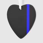 Style vertical Symbolique Ligne Bleue Mince (devant)