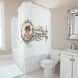 Style victorien Femme Floral Douche rideau