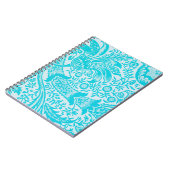 Style vintage Aqua Turquoise Spiral Carnet (Côté gauche)
