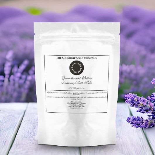 Style vintage Bain blanc Salines Étiquette avec lo