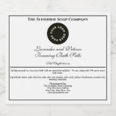 Style vintage Bain blanc Salines Étiquette avec lo (Étiquettes simples)