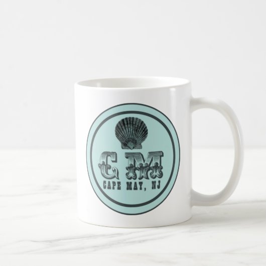 Style vintage Beach Cape May NJ Tag Mug (Droite)