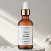 Style vintage blanc Cosmétique Étiquette bouteille