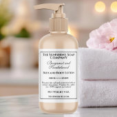 Style vintage blanc Cosmétique Étiquette bouteille