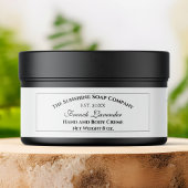 Style vintage blanc Cosmétique Étiquette de jarre