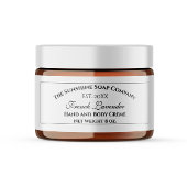 Style vintage blanc Cosmétique Étiquette de jarre