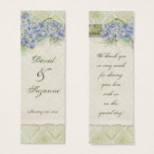 Style vintage Blue Hydrangea Floral Swirl Damask (Devant & derrière)