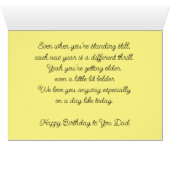 Style vintage Carte d'anniversaire pour papa (Intérieur Horizontal (Bas))