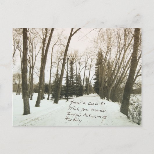 Style vintage Carte postale d'anniversaire avec éc (Devant)