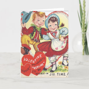 Style vintage Carte Saint Valentin pour garçons et