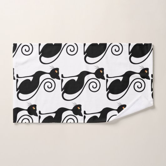 Style Vintage Chat noir (Serviette à main)