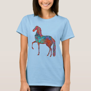 Style Vintage coloré Art Cheval T-Shirt