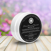 Style vintage Cosmétique Noir Étiquette de pot ave