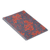 Style vintage Denin Floral Carnet spiral (Côté Droit)