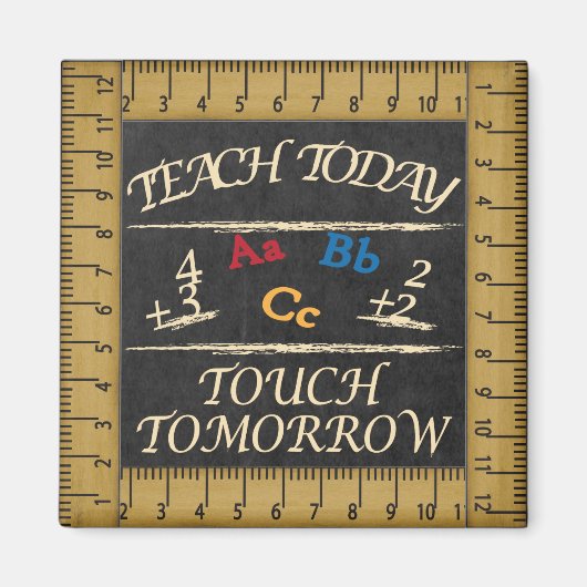 Style vintage Enseigner aujourd'hui Magnet enseign (Devant)