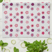Style vintage Fleurs roses Serviette de cuisine (Plié)