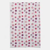 Style vintage Fleurs roses Serviette de cuisine (Vertical)