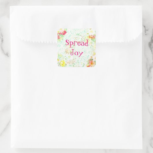 Style vintage Floral Fleurs Étaler Joy Sticker (Sac)