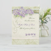 Style vintage Lilac Hydrangea - Faire-part de mari (Debout devant)