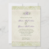 Style vintage Lilac Hydrangea - Faire-part de mari (Dos)