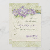 Style vintage Lilac Hydrangea - Faire-part de mari (Devant / Derrière)