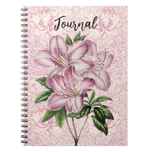 Style vintage Lily Bunch Mauve Pink Journal (Devant)