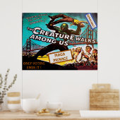 Style vintage, MAGA Menace, Poster (Cuisine)