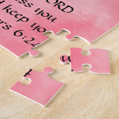 Style vintage Magenta Hydrangea Faith Puzzle (Côté)