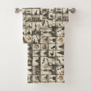 Style vintage motif Halloween avec couleur sépia