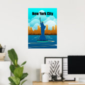Style vintage New York City Travel Affiche (Bureau à domicile)