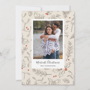 Style vintage Noël Carte photo de vacances