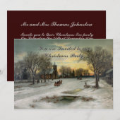 Style Vintage Noël Invitation de Noël (Devant / Derrière)