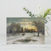 Style Vintage Noël Invitation de Noël (Debout devant)