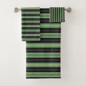 Style Vintage Olive Sage Vert noir 3D rayé (En situation)
