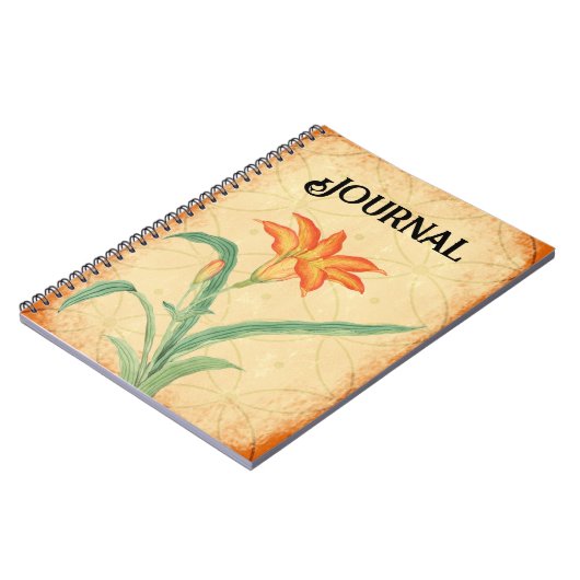Style vintage Orange Lily Journal (Côté gauche)