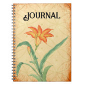 Style vintage Orange Lily Journal (Devant)
